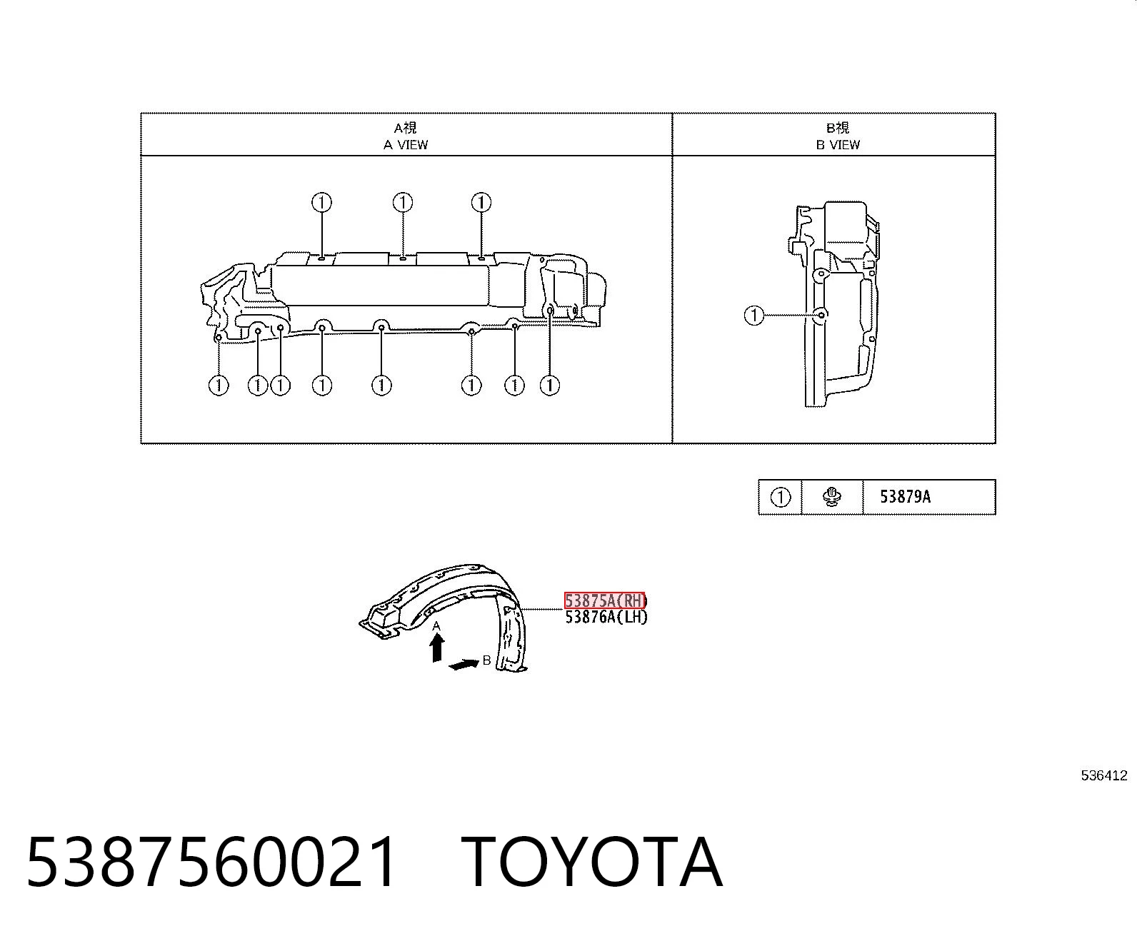 5387560021 Toyota