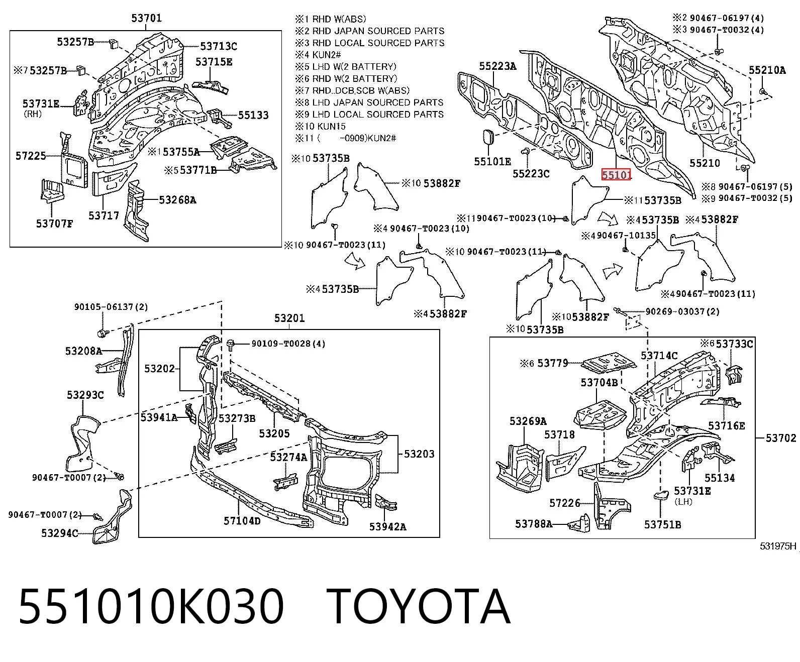 551010K030 Toyota