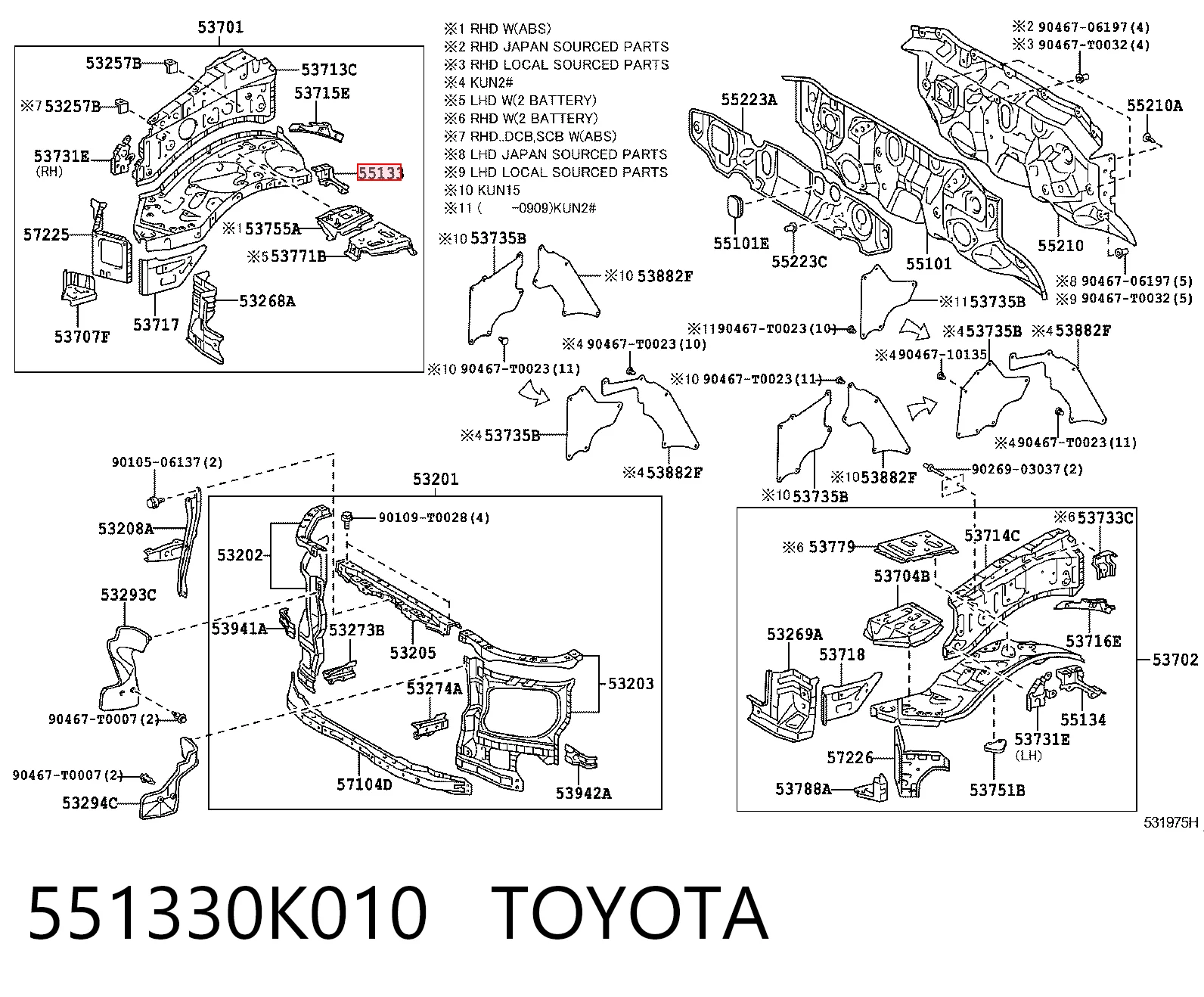 551330K010 Toyota