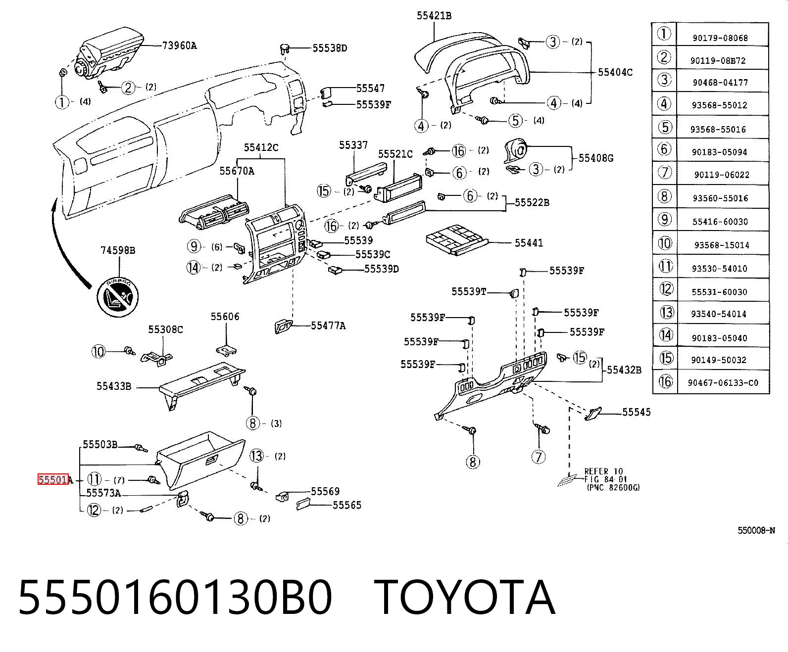 Caixa para porta-luvas (porta-luvas) Toyota Land Cruiser  J9 ao melhor preço