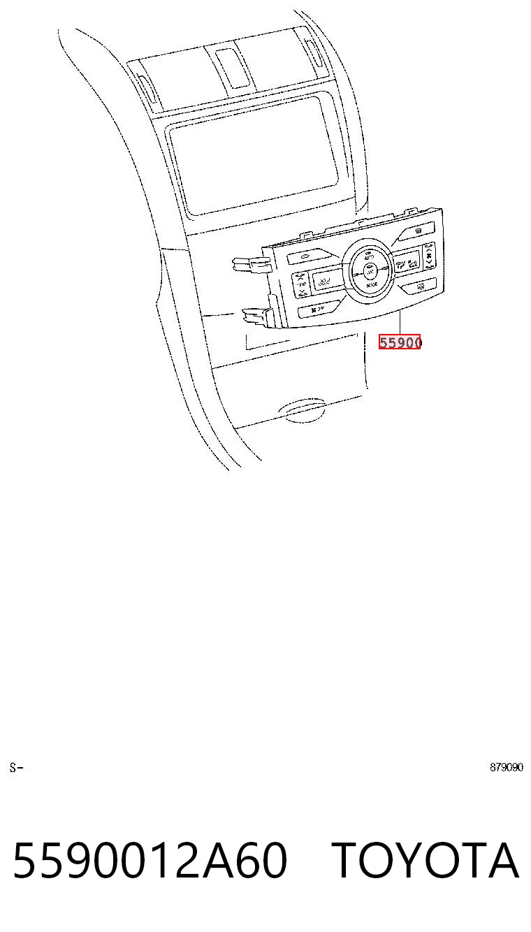 5590012A60 Toyota Módulo de direção (Centralina eletrônica) de climatização