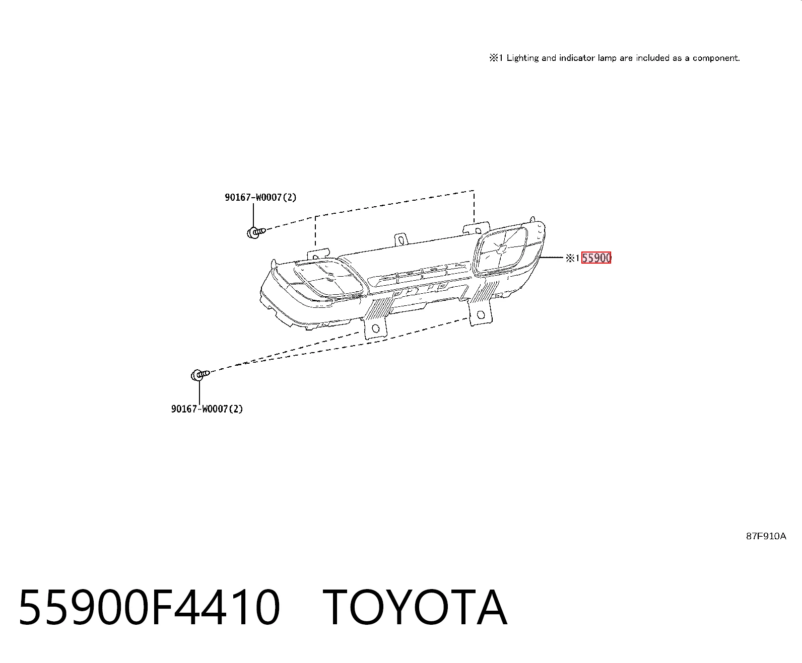 Unidade de controlo dos modos de aquecimento/condicionamento para Toyota C-HR  X10