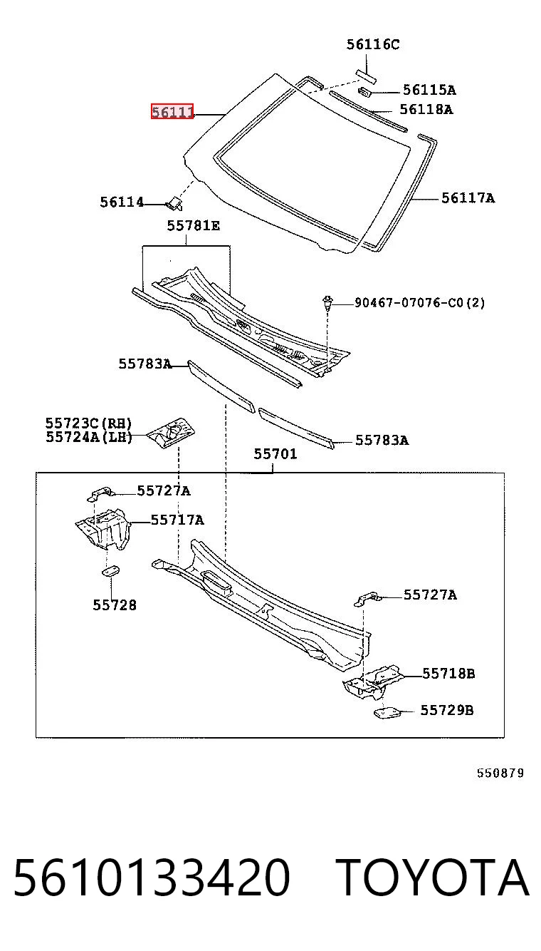 Pára-brisas para Toyota Camry V V30