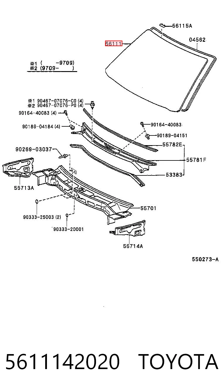 Pára-brisas para Toyota RAV4 I Cabrio SXA 10