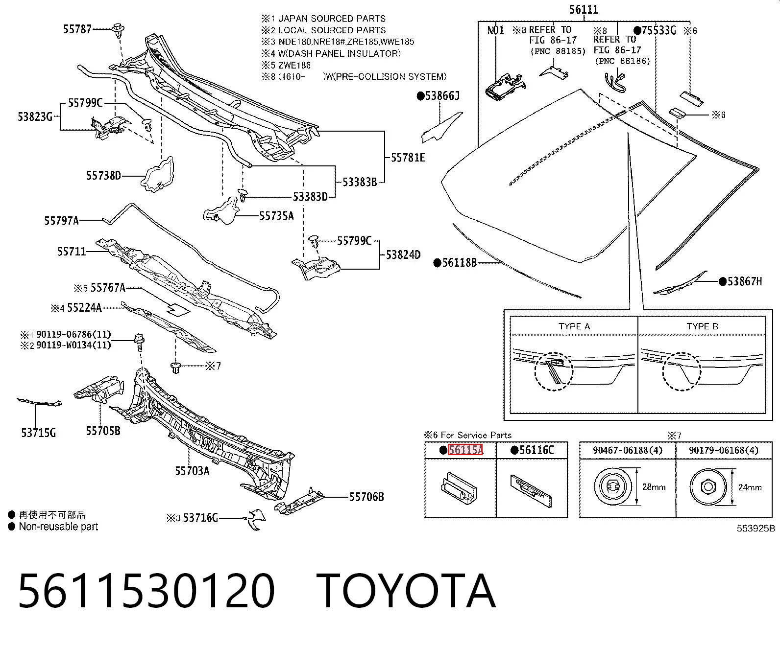 5611530120 Toyota