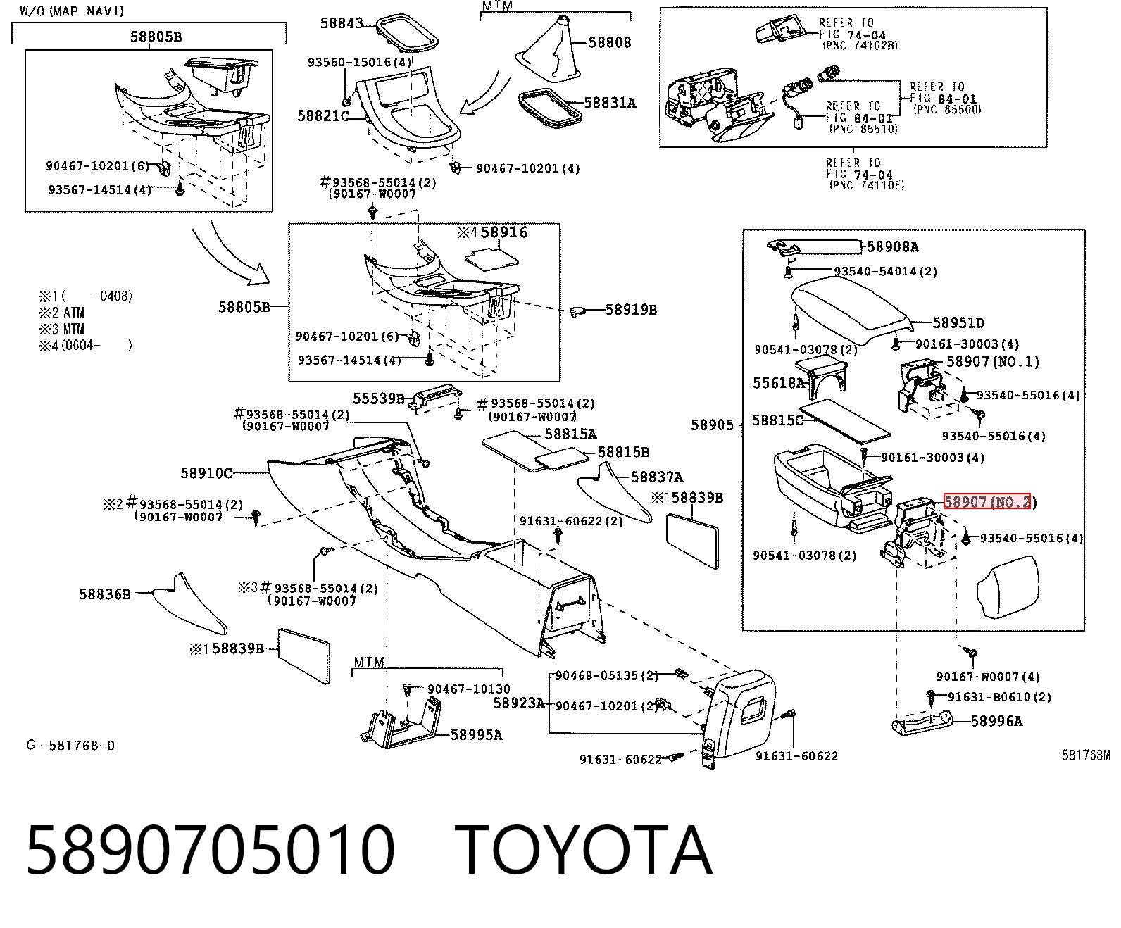 5890705010 Toyota