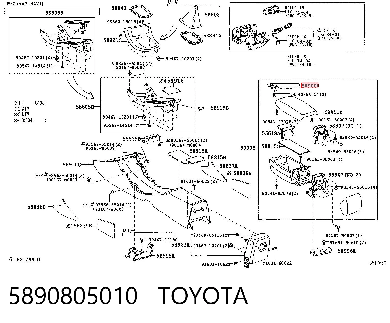 5890805010 Toyota
