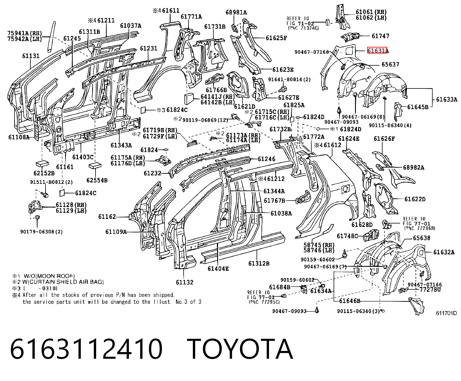 6163112410 Toyota