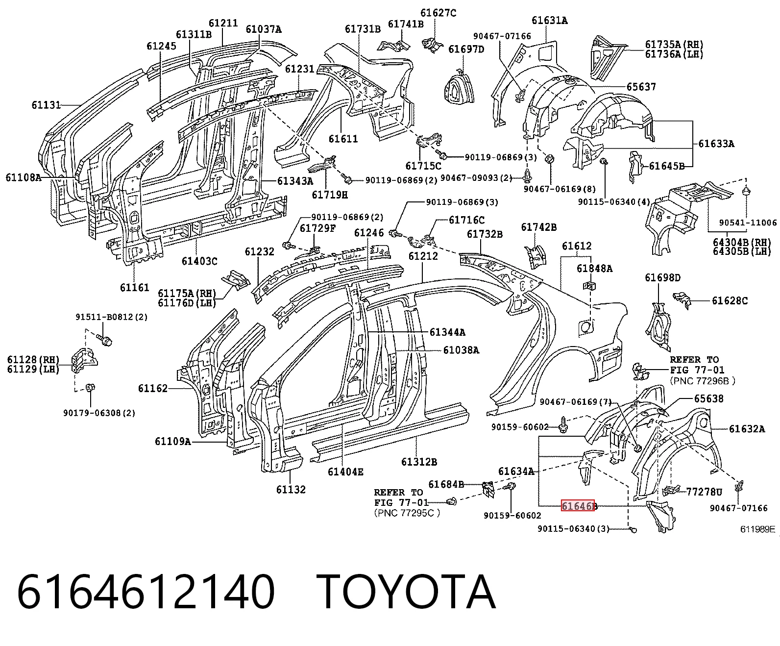 6164612140 Toyota
