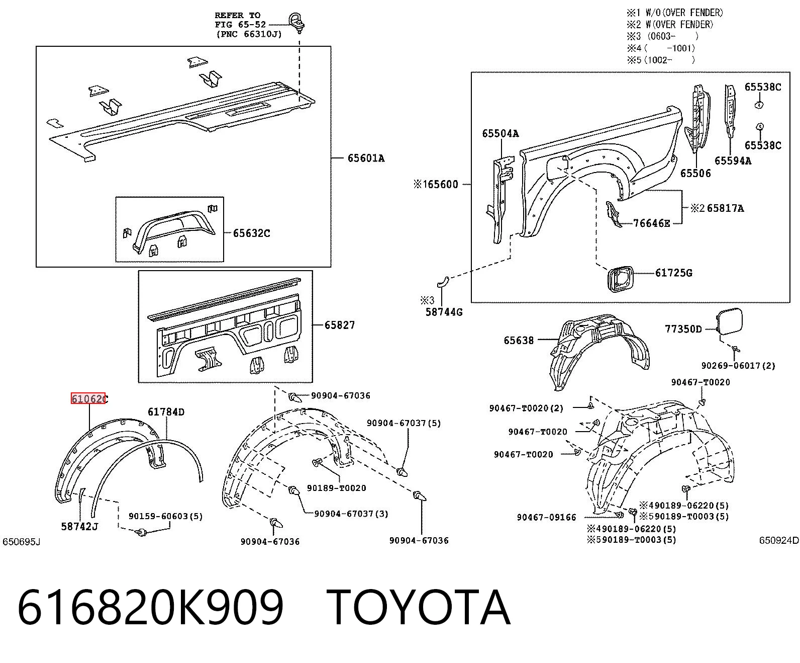 616820K909 Toyota