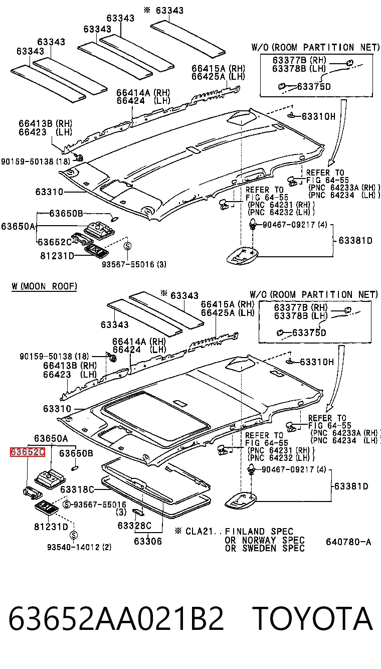 63652AA021B2 Toyota