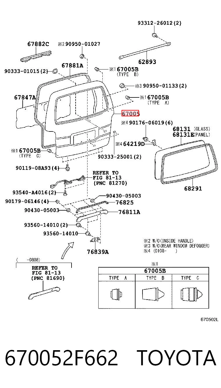 Porta traseira (3ª/5ª porta-malas (tampa de alcapão) Toyota Hiace IV H1, H2 ao melhor preço