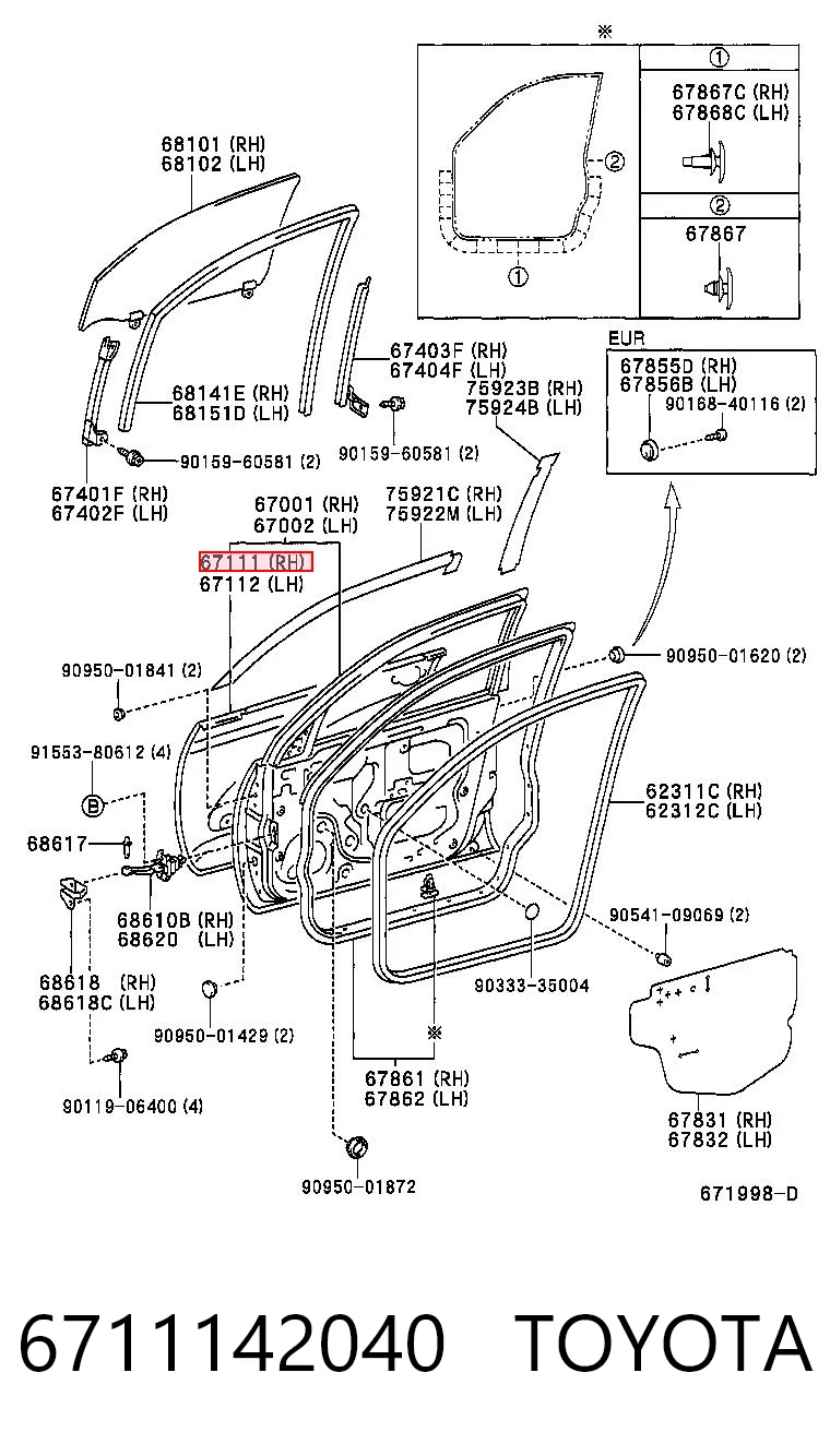 6711142040 Toyota