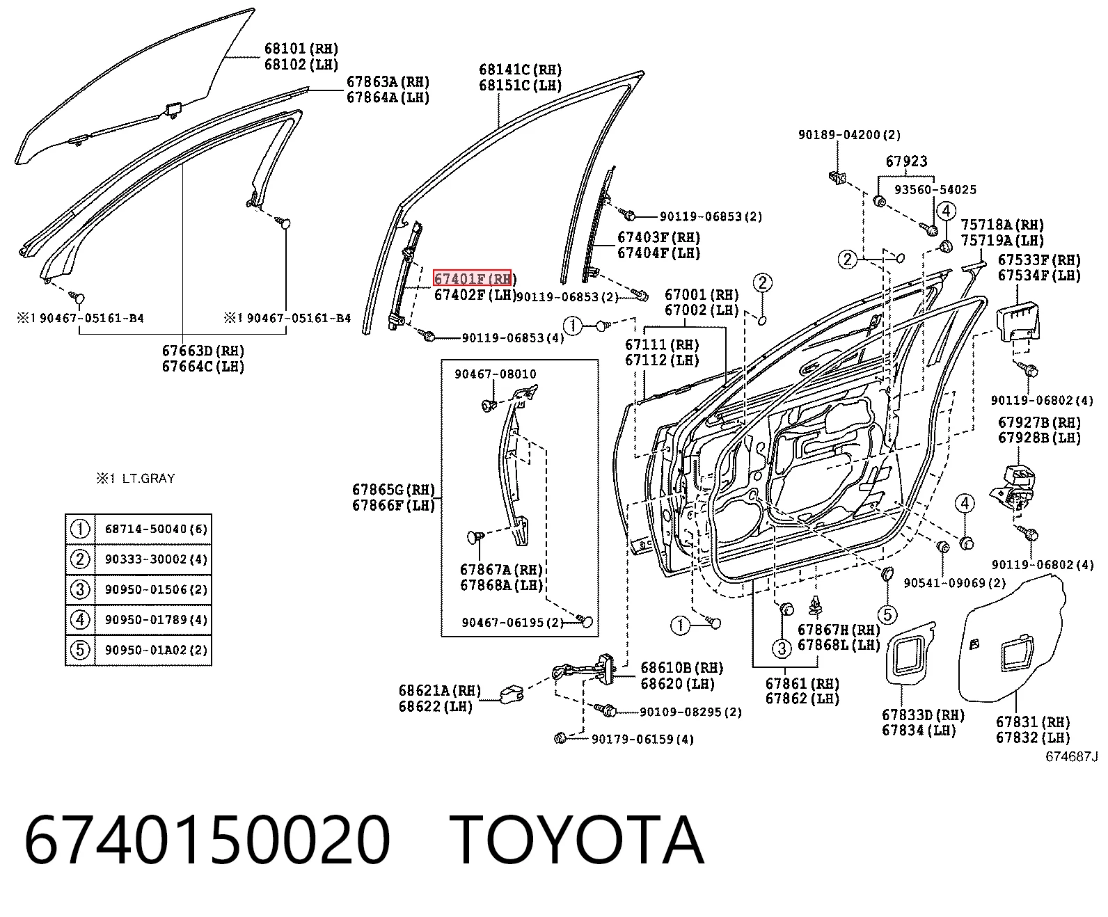 6740150020 Toyota