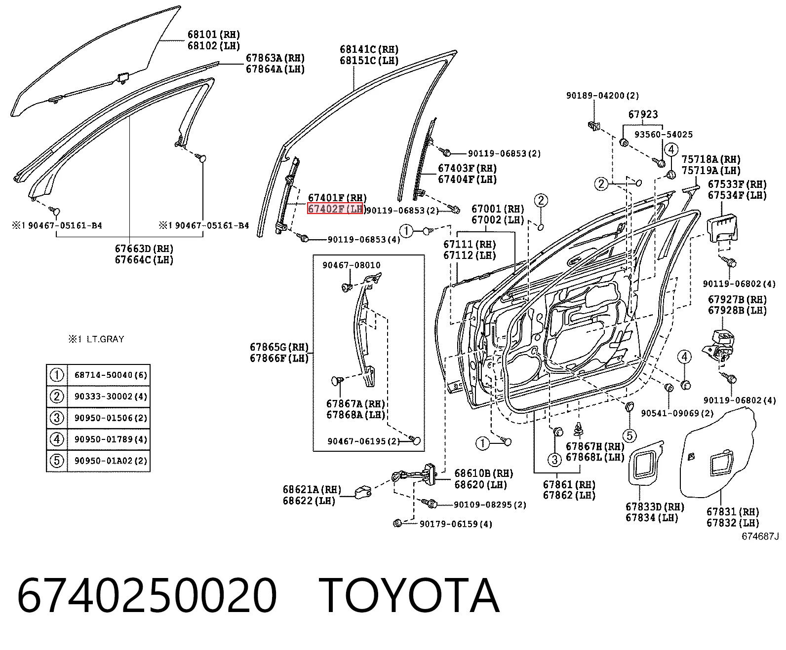 6740250020 Toyota