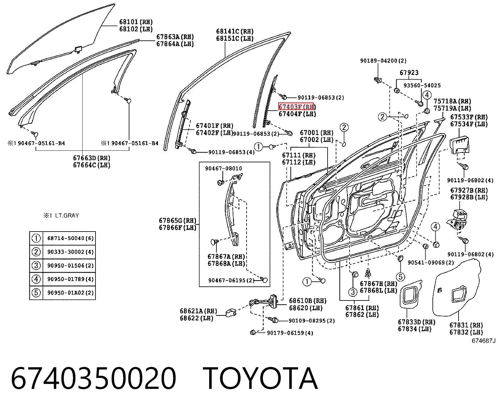 6740350020 Toyota