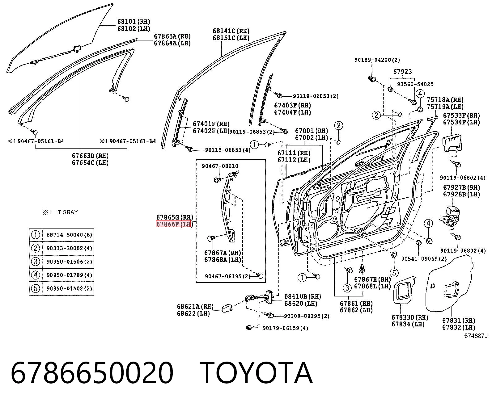 6786650020 Toyota