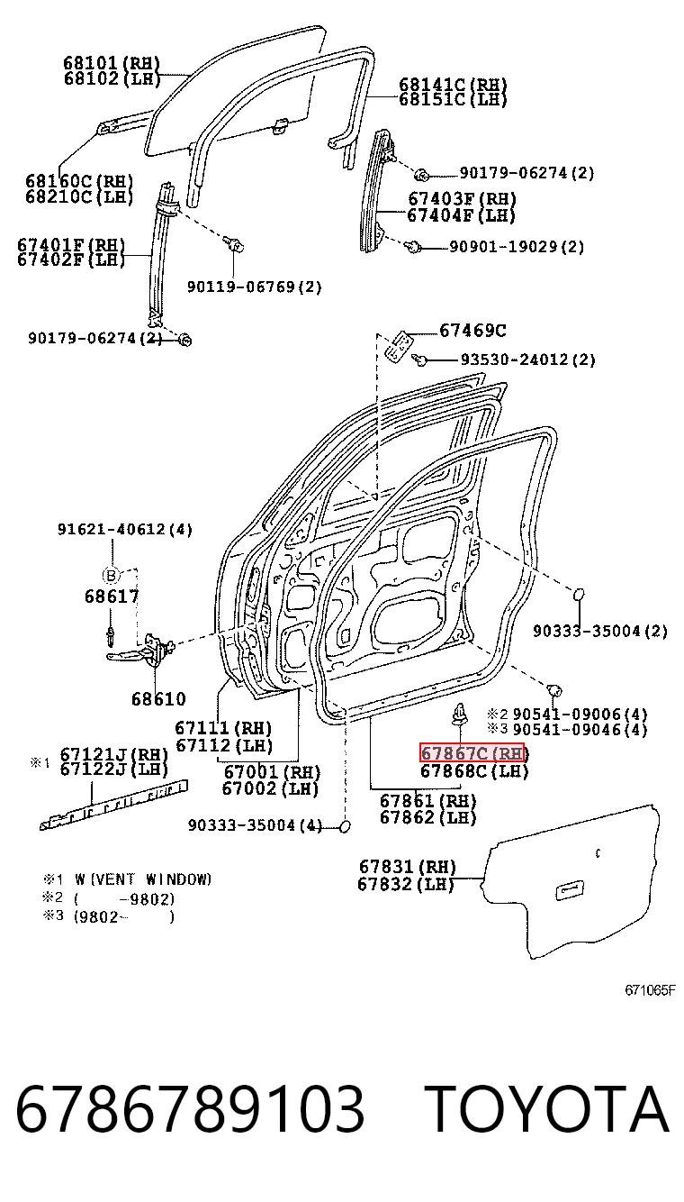 6786789103 Toyota