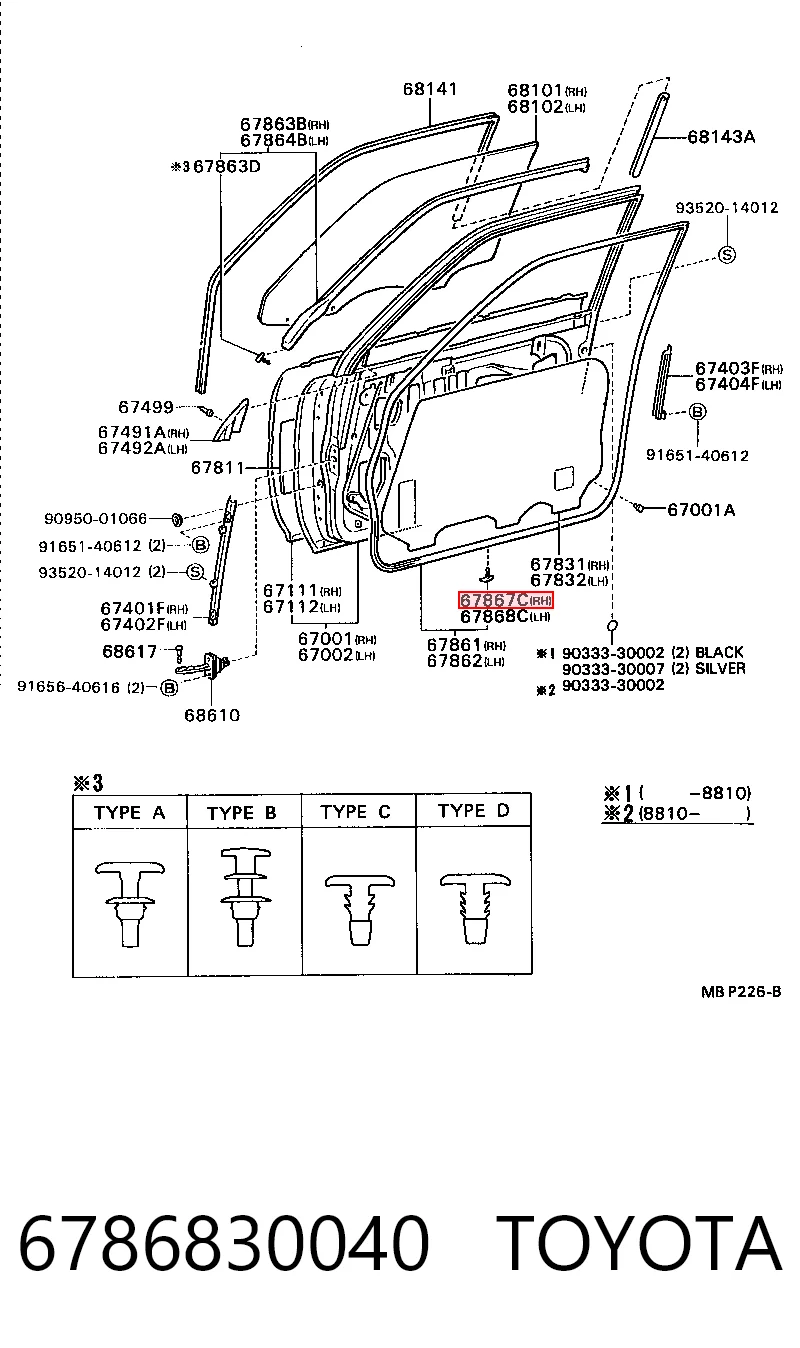 6786830040 Toyota