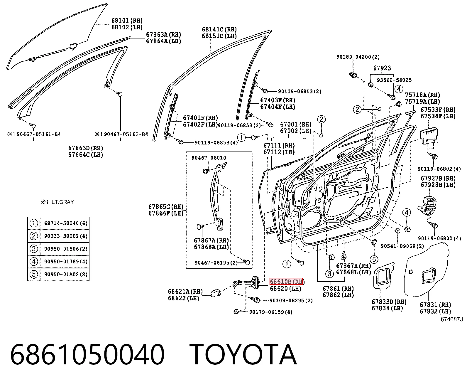 6861050040 Toyota