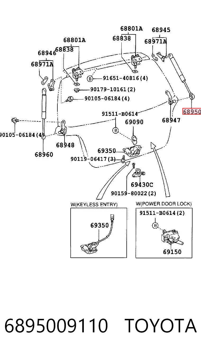 6895009110 Toyota