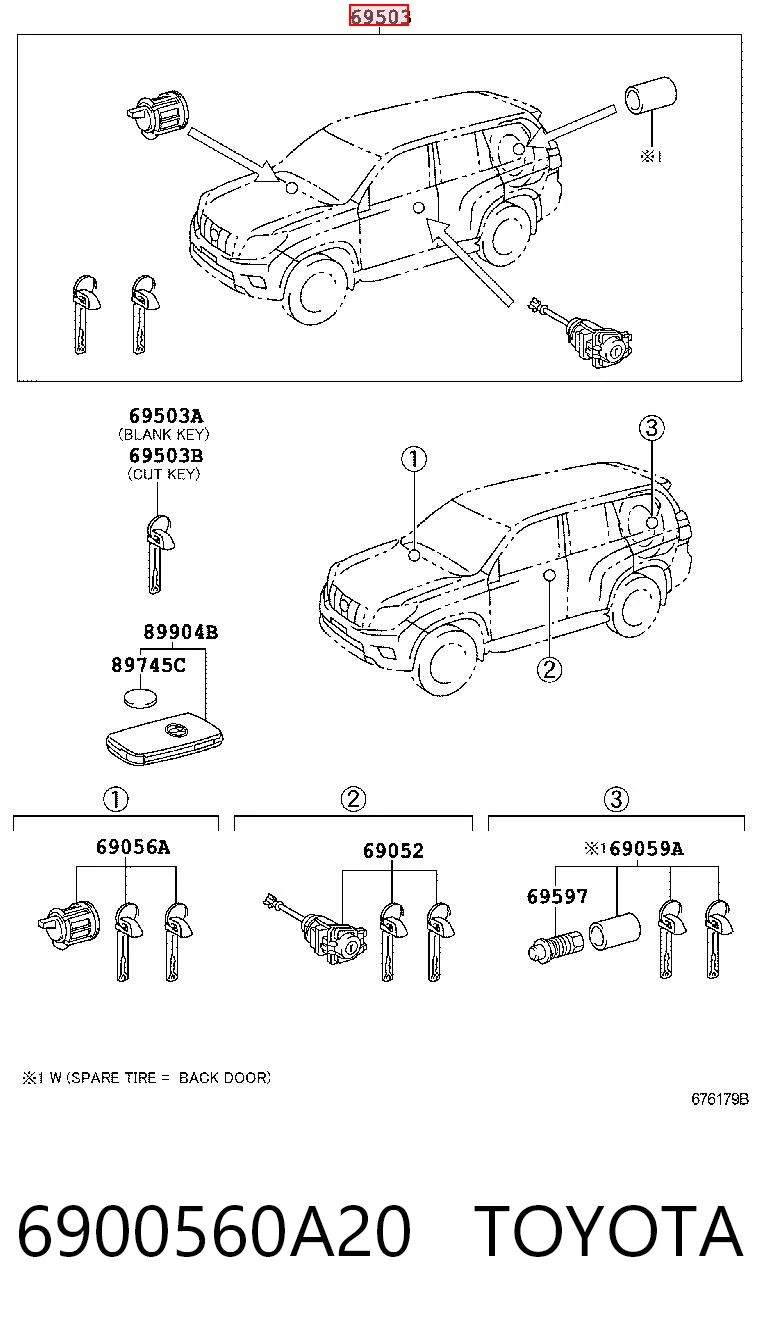 Cilindros de fecho, kit Toyota Land Cruiser  J150 ao melhor preço