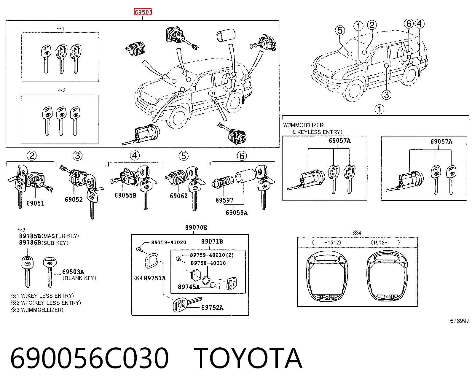Cilindros de fecho, kit Toyota Land Cruiser J12 ao melhor preço