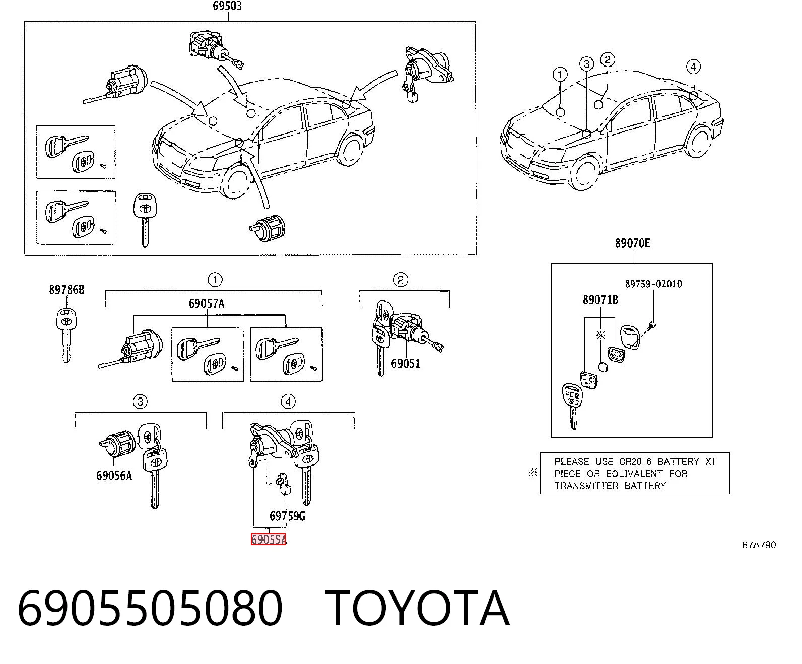 Trinco de fecho de porta-malas (de 3ª/5ª porta traseira) Toyota Avensis  T25 ao melhor preço