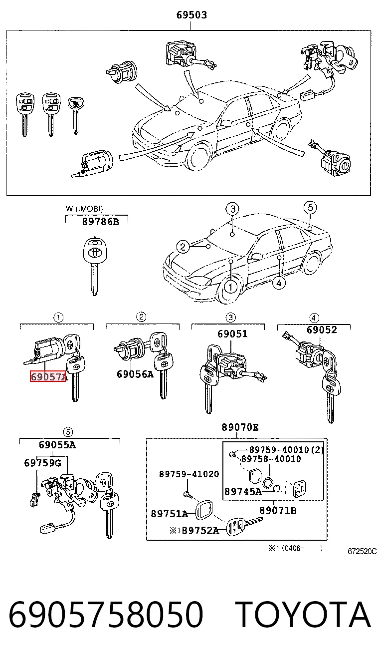 6905758050 Toyota
