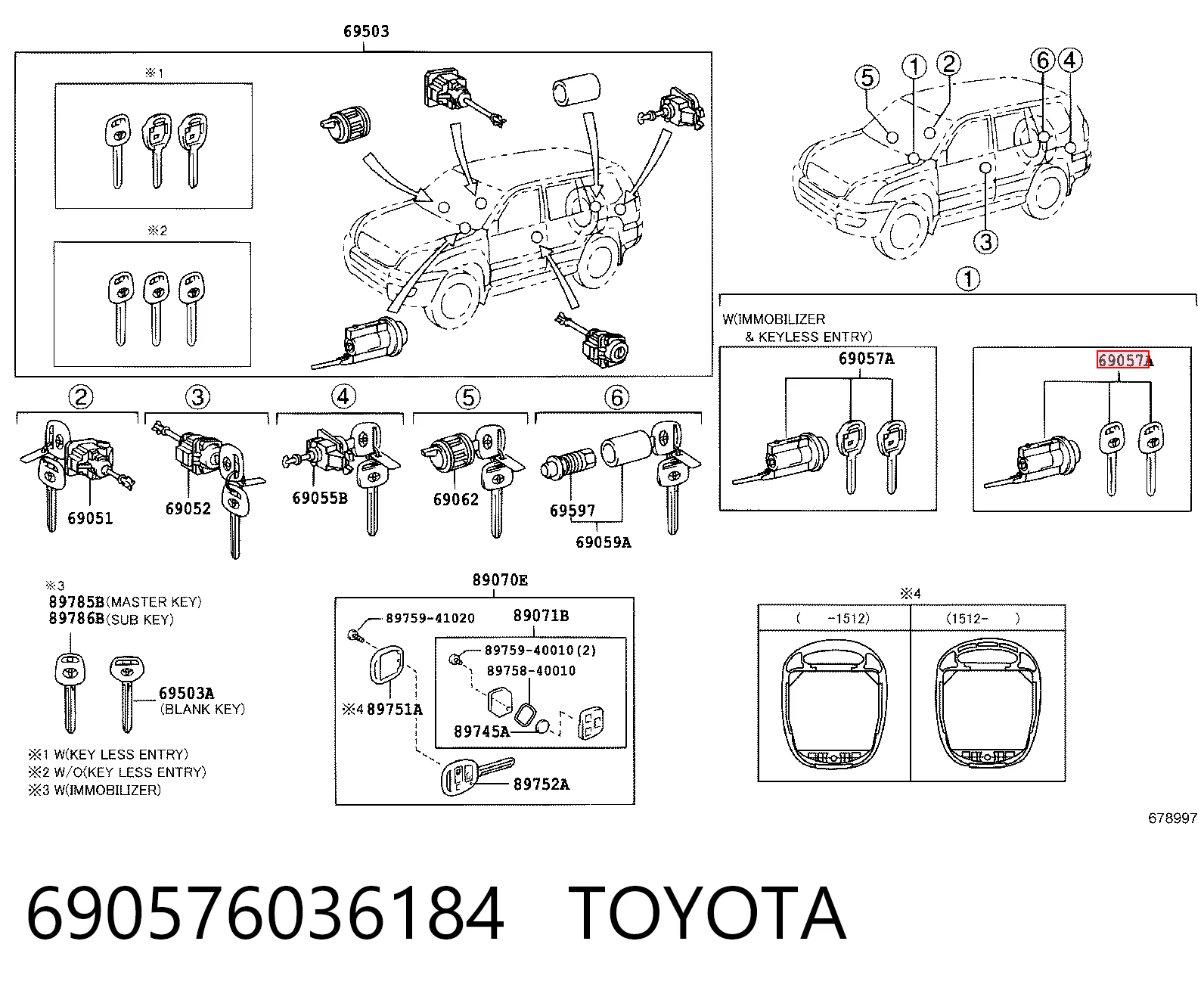 Fecho de ignição Toyota Land Cruiser J12 ao melhor preço