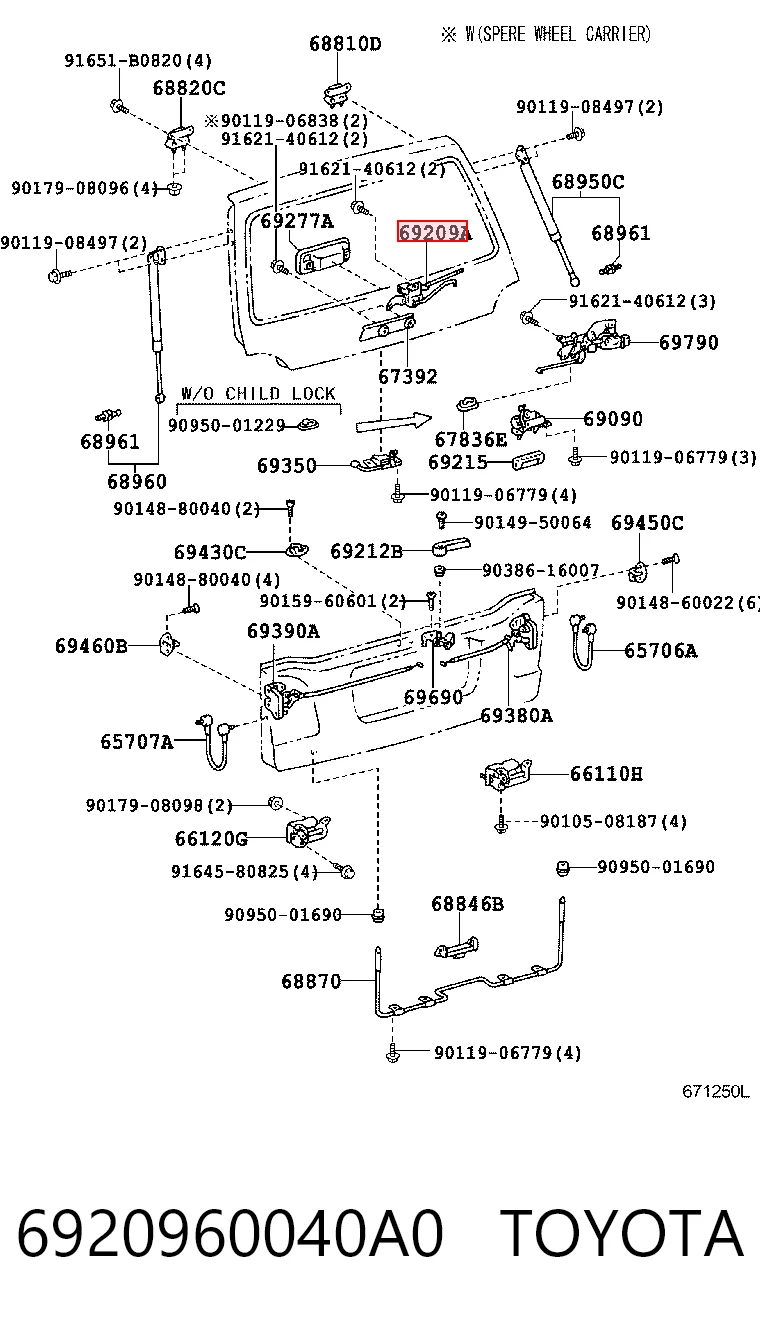 6920960040A0 Toyota