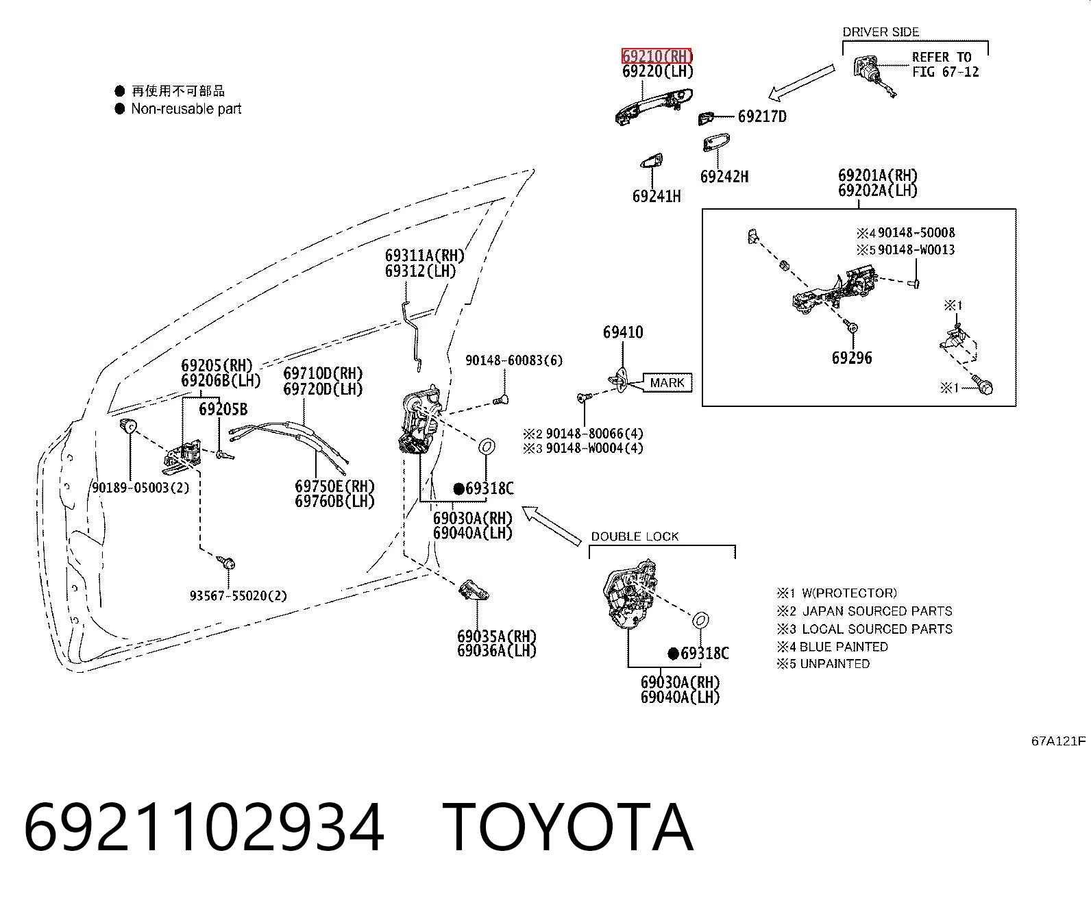 6921102934 Toyota