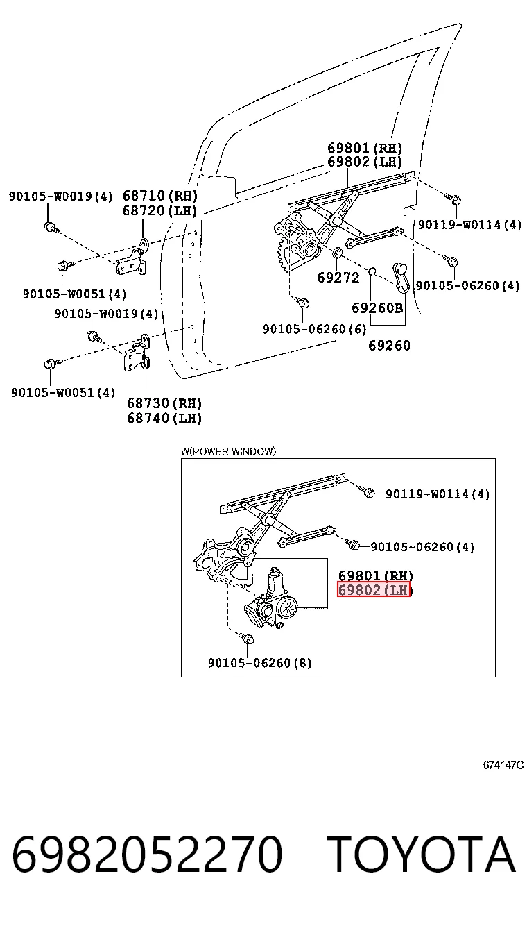 Mecanismo de acionamento de vidro da porta dianteira esquerda Toyota Yaris preço, a partir de 51,08 USD
