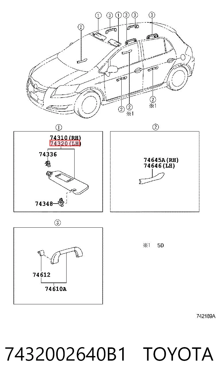 Pala contra o sol para Toyota Auris UKP E15