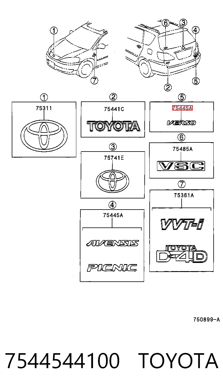 7544544100 Toyota