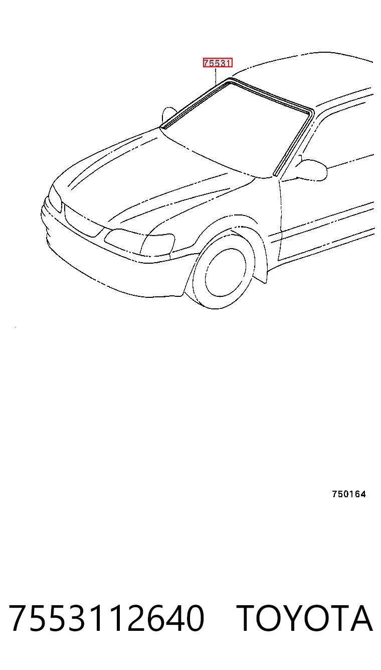 Moldura de pára-brisas Toyota Corolla  E11 ao melhor preço