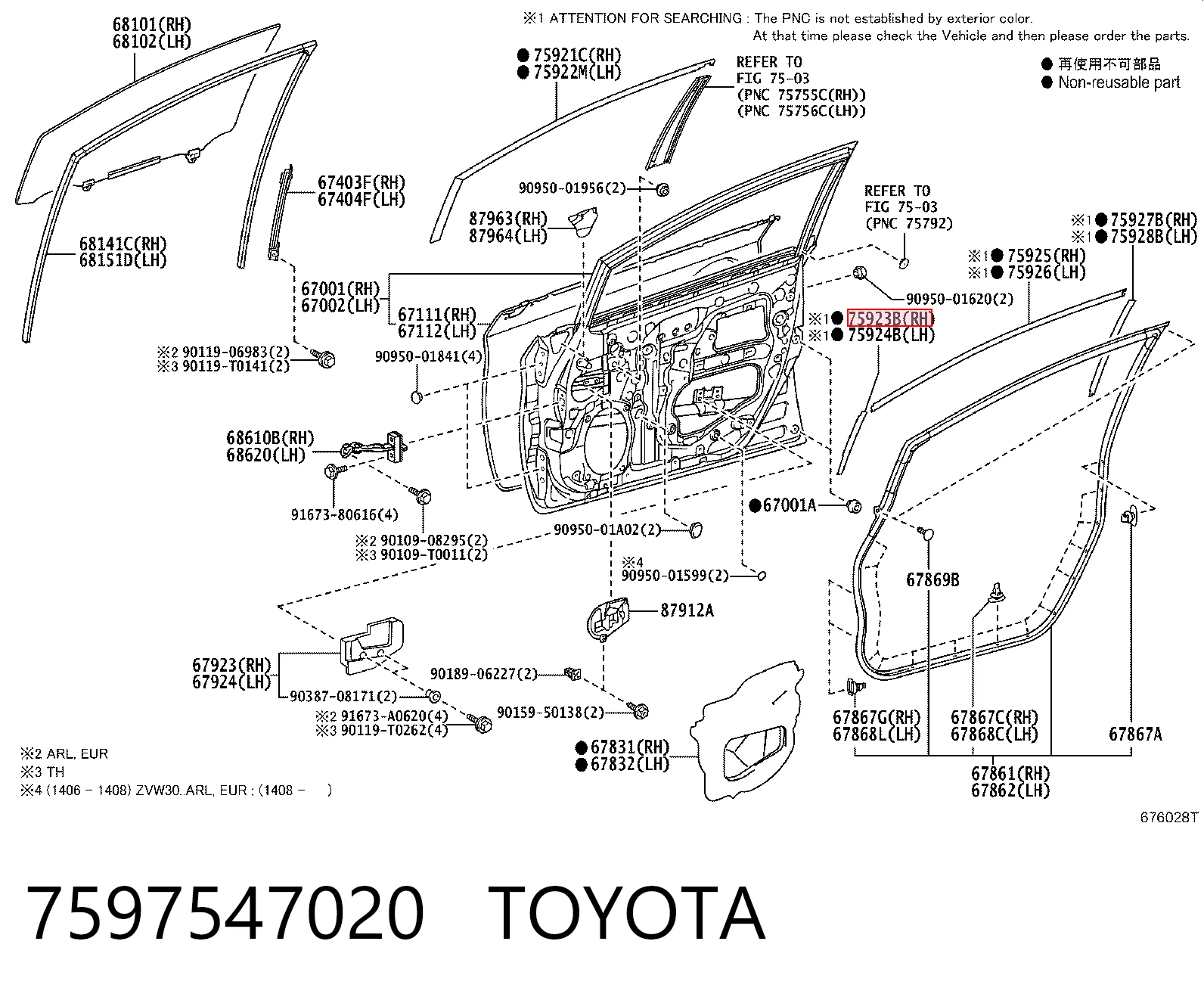 7597547020 Toyota