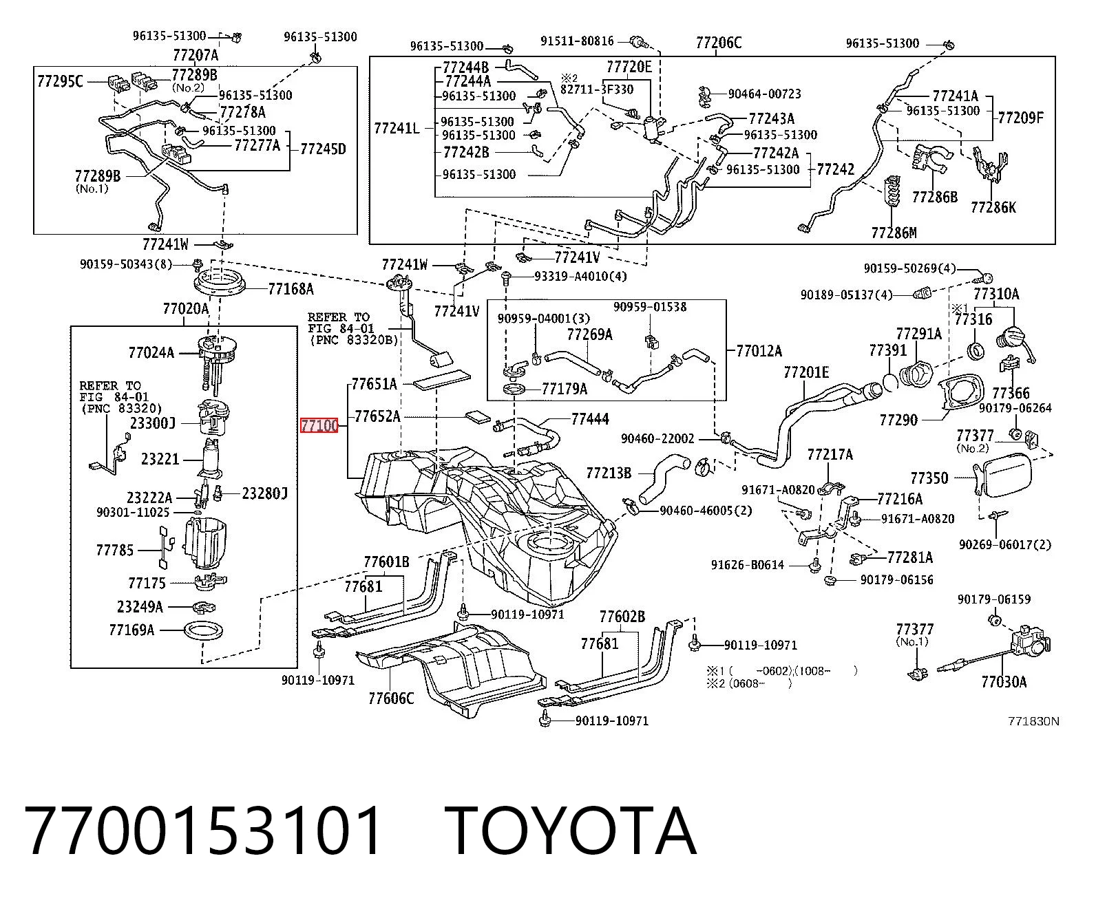 Tanque de combustível para Lexus IS  E2