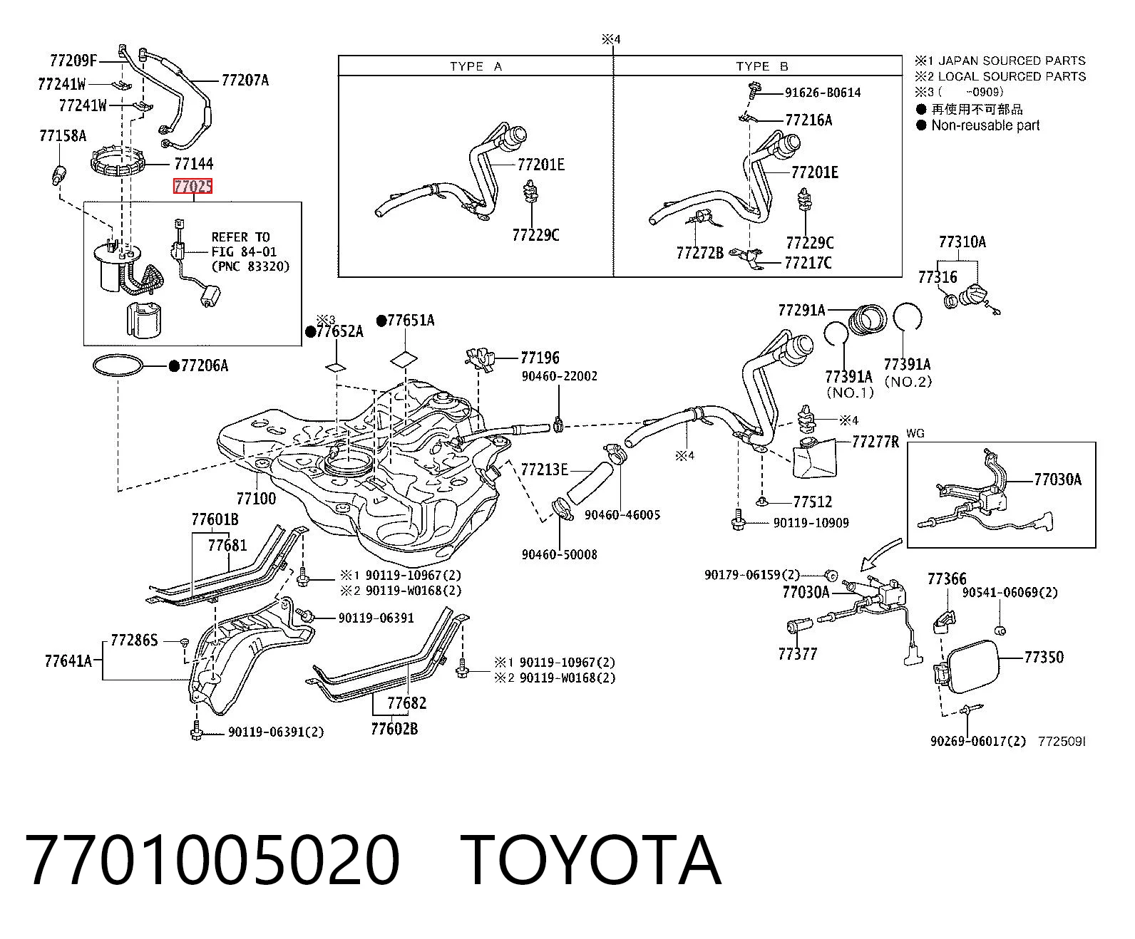 7701005020 Toyota