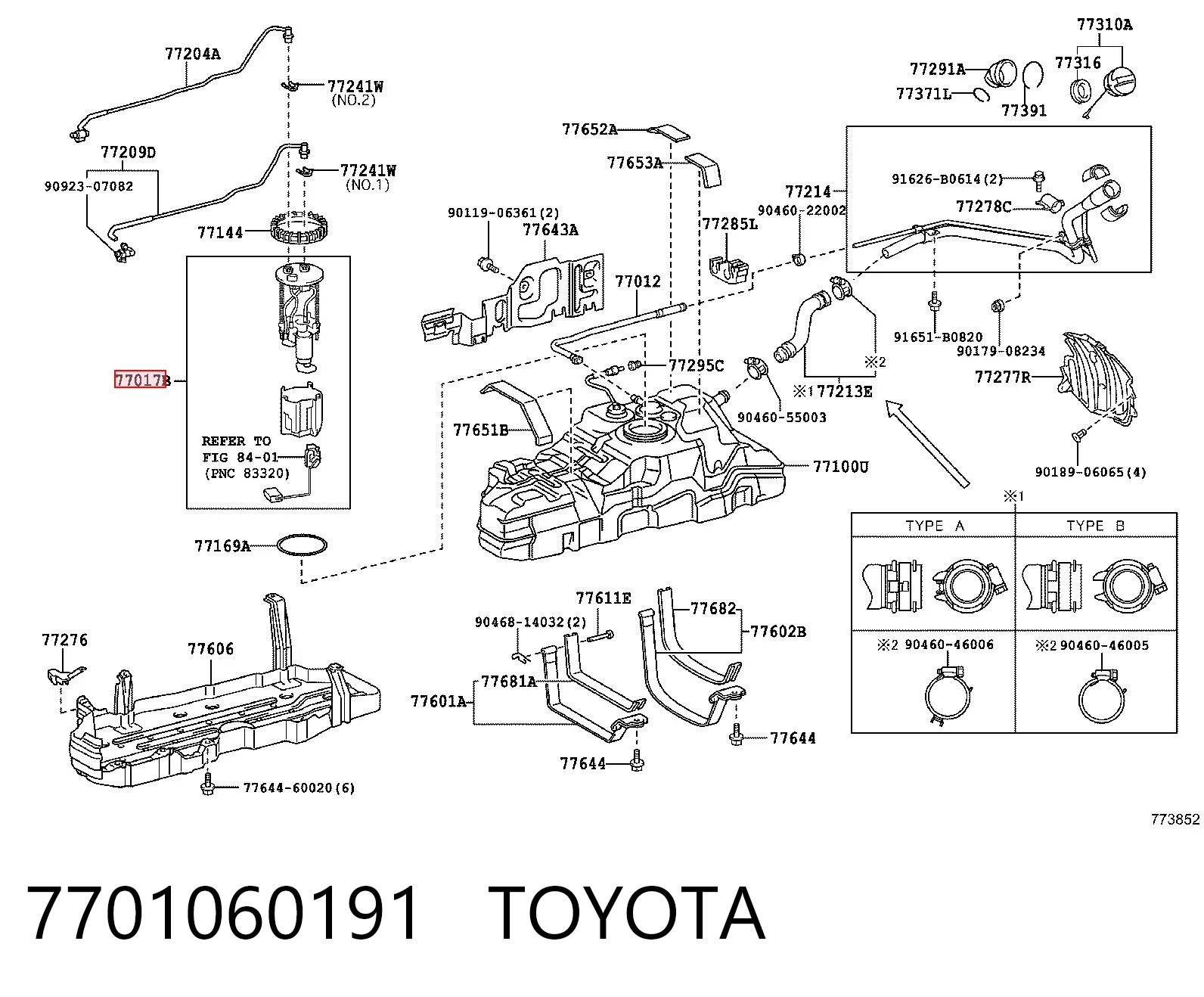 Módulo de bomba de combustível com sensor do nível de combustível para Toyota Land Cruiser PRADO J150