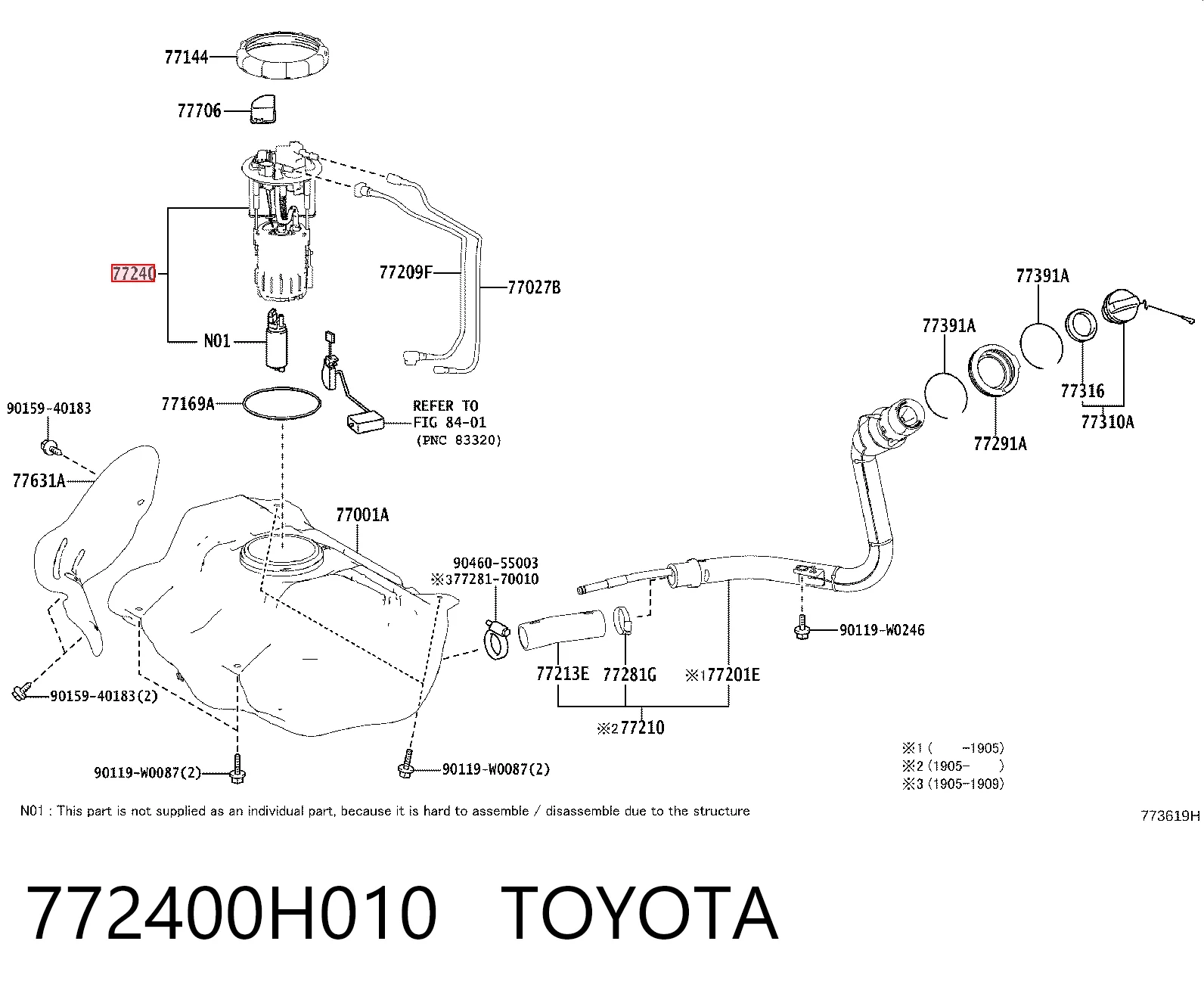 Módulo de bomba de combustível com sensor do nível de combustível General Motors 1691653180
