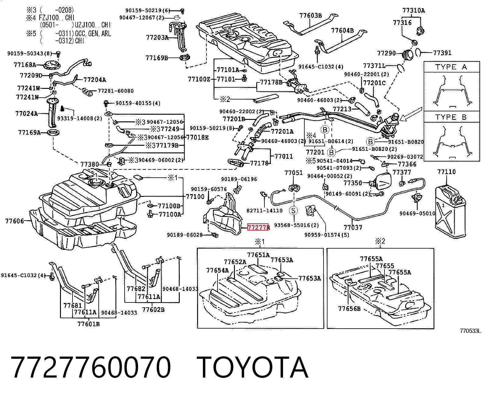 7727760070 Toyota