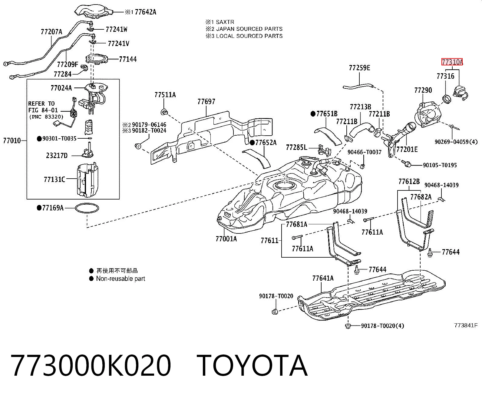 Tampa (tampão) do tanque de combustível Toyota Hilux  GUN12, GUN13 ao melhor preço