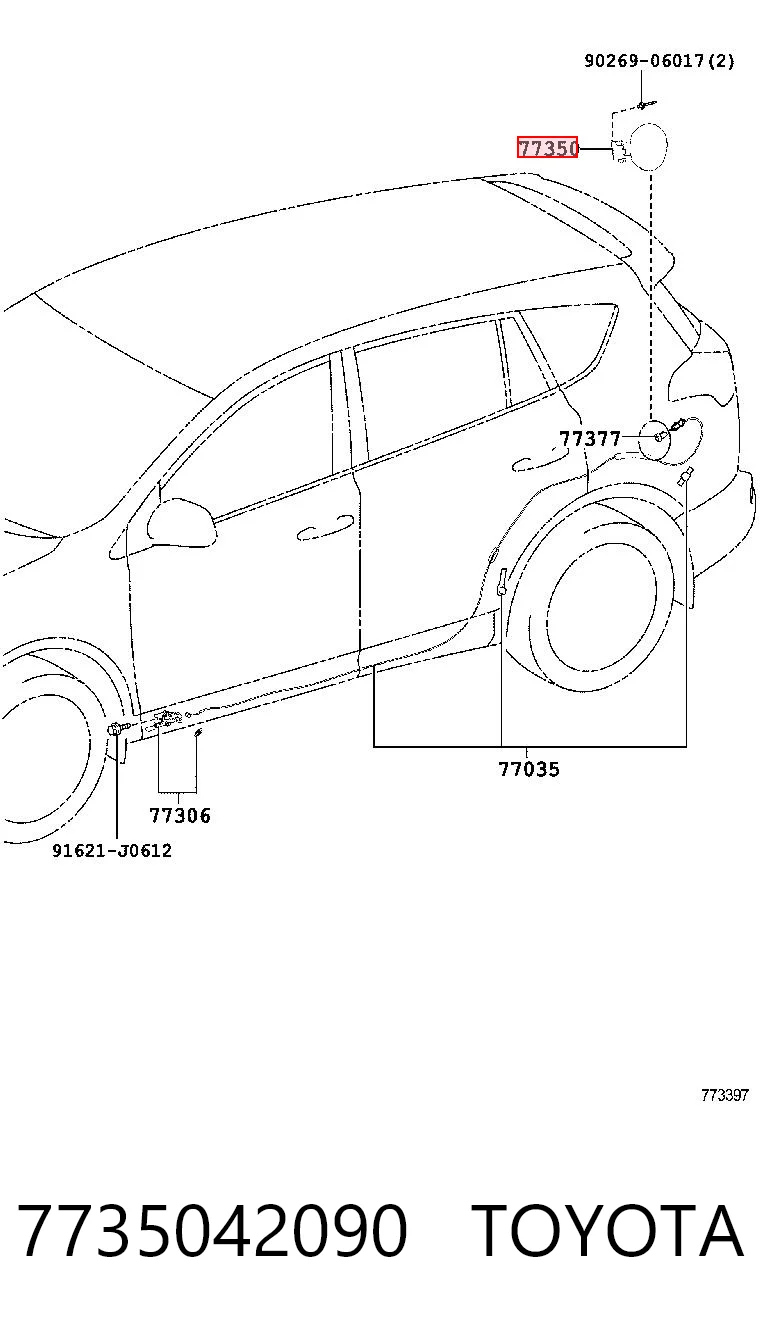 Alcapão do tanque de combustível para Toyota RAV4 IV A4