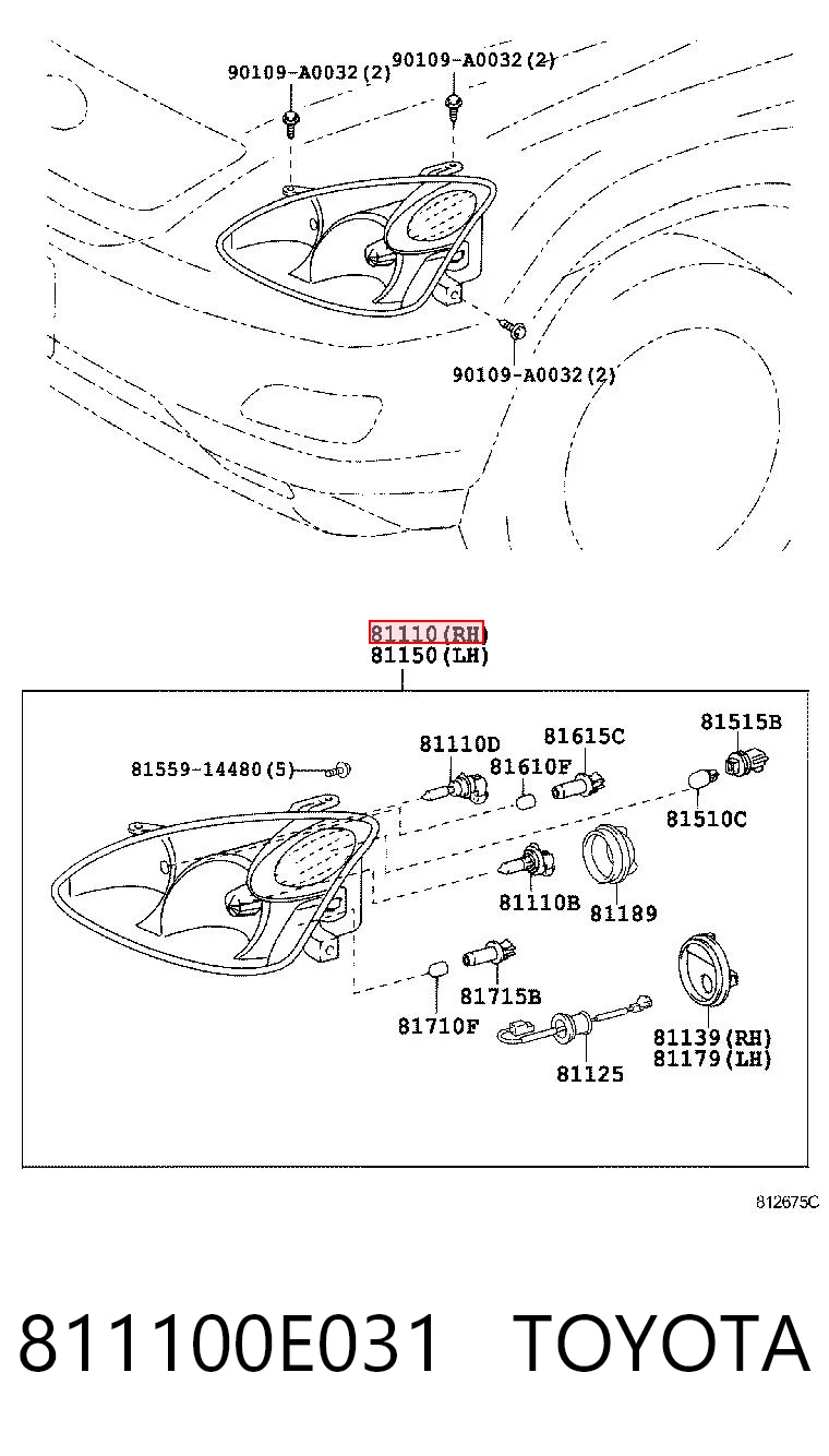 811100E031 Toyota
