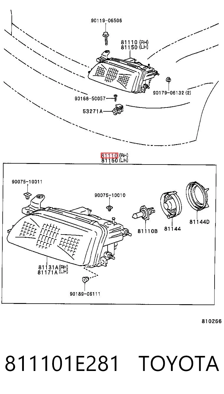 Luz direita Toyota Corolla  