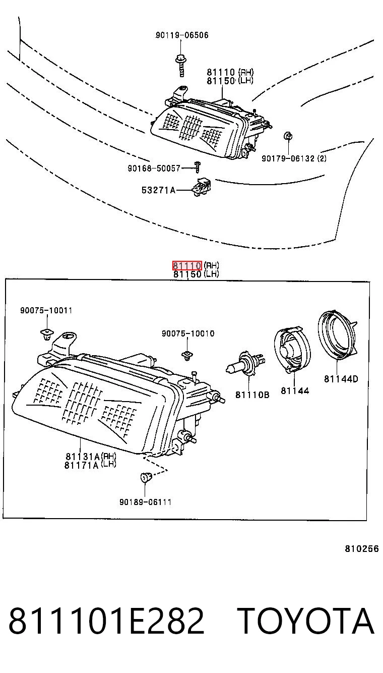  Luz direita Toyota Corolla liftback (E10) (1992 - 1997) 