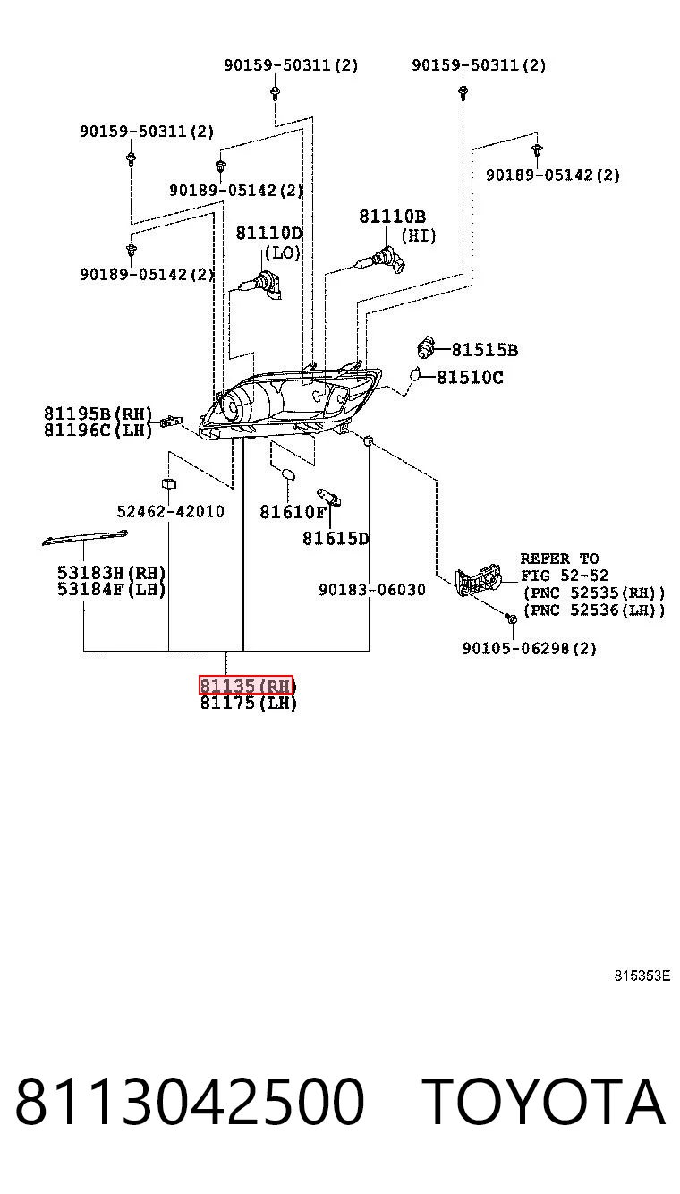 8113042500 Toyota