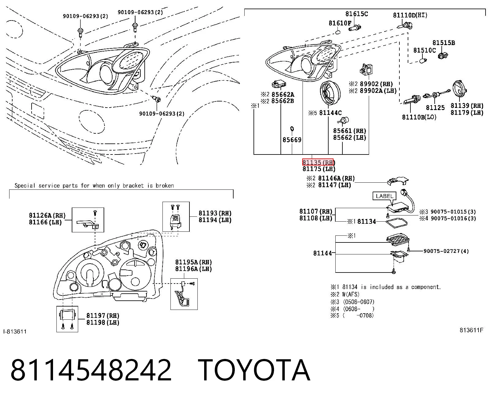 8114548242 Toyota