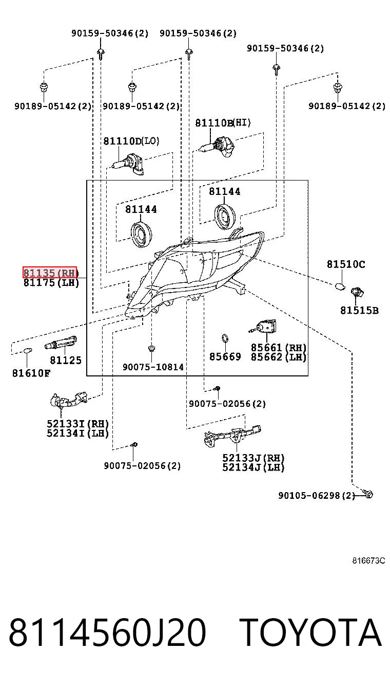 8114560J20 Toyota